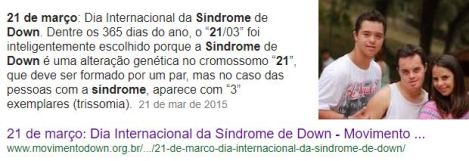 Por que 21 de março é o dia internacional da Síndrome de Down